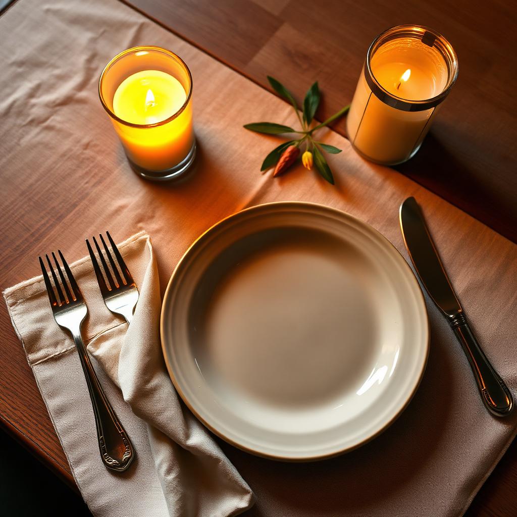 Prostřený stůl v restauraci